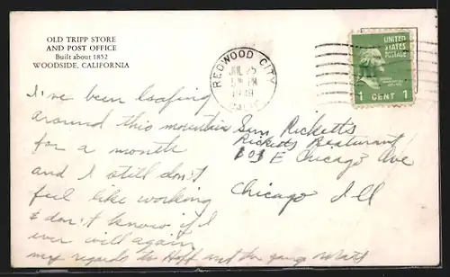 AK Woodside, CA, Old Tripp Store and Post Office