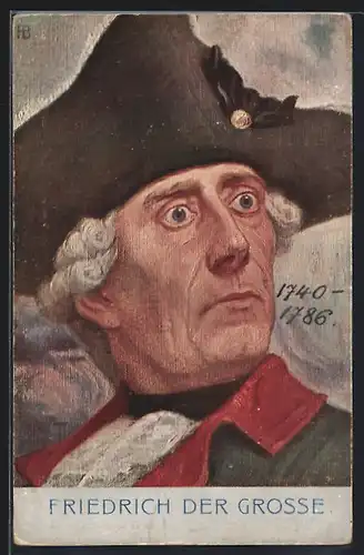 AK Portrait König Friedrich II. (der Grosse)