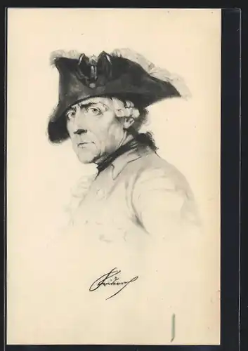 Künstler-AK Porträt von König Friedrich II. (der Grosse)