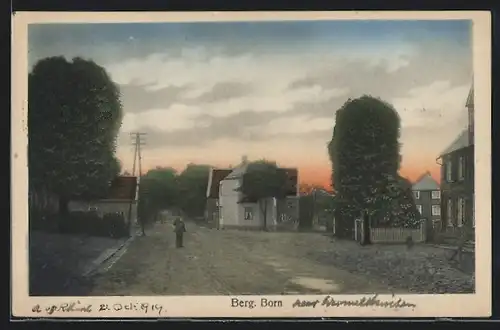 AK Bergisch Born, Strassenpartie im Ort