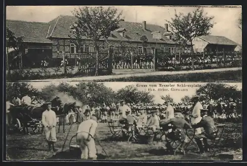 AK Messel, Soldaten auf dem Messeler Schiessplatz