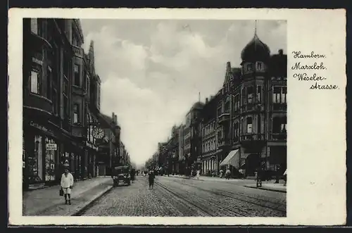 AK Hamborn / Marxloh, Weselerstrasse mit Geschäften