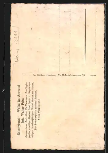 AK Weihe, Rosengrund Inh. Walter Fritz