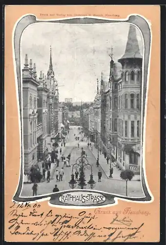 AK Flensburg, Partie in der Rathausstrasse