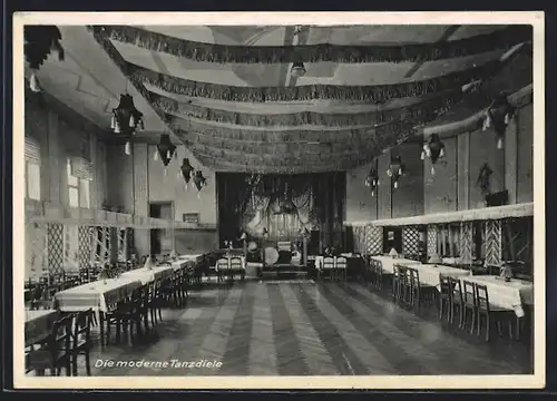 AK Kreisfeld, Gaststätte Zur Erholung, Inh. E. Engelmann, Tanzdiele