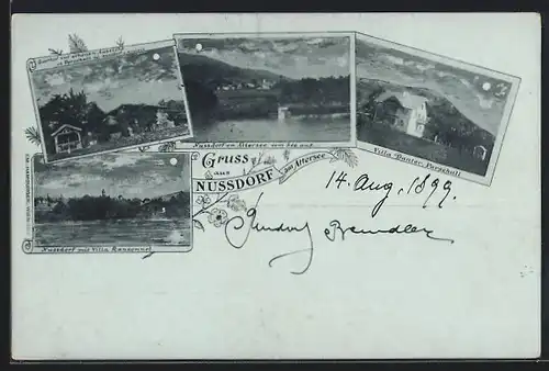 AK Nussdorf am Attersee, Gasthof zur schönen Aussicht, Villa Danter