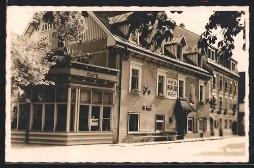 AK Aflenz, Hotel Karlon zur Post, Café