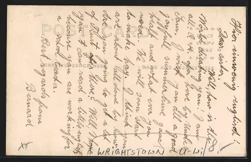 Foto-AK Wrightstown, WI, St. Scene, 1908