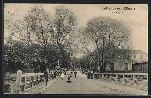 AK Eydtkuhnen-Kibarty, Die Landesgrenze