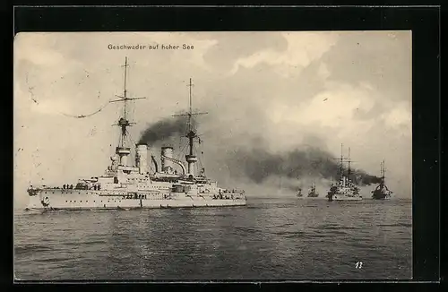 AK Geschwader auf hoher See