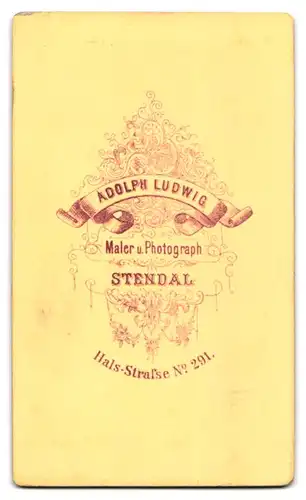 Fotografie Adolph Ludwig, Stendal, Halsstr. 291, Mann im Anzug mit Schleife