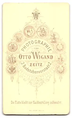 Fotografie Otto Wigand, Zeitz, Badstuben Vorstadt 2, Portrait Mutter mit Tochter