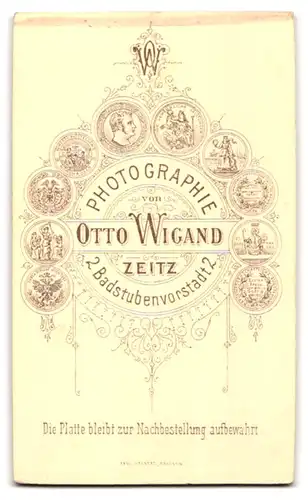 Fotografie Otto Wigand, Zeitz, Badstuben Vorstadt 2, Portrait Mutter mit Tochter