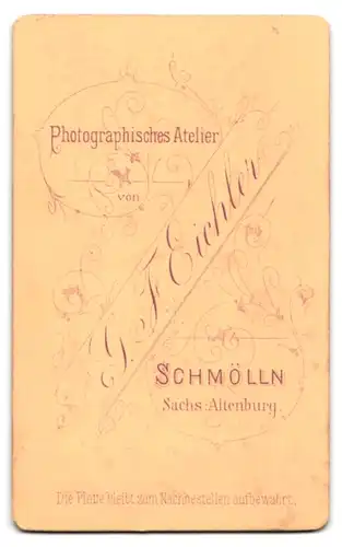 Fotografie G.F. Eichler, Schmölln, Portrait junge Frau mit Kreuzbrosche