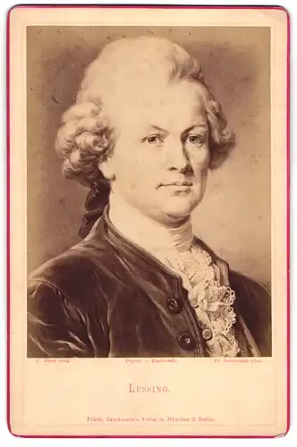 Fotografie Friedr. Bruckmann, München, Dichter Gotthold Ephraim Lessing