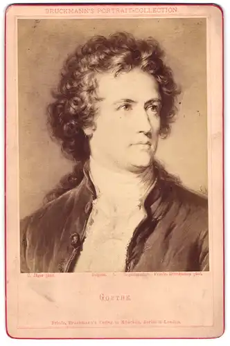 Fotografie Friedr. Bruckmann, München, Portrait Johann Wolfgang Goethe