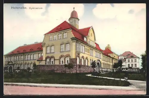 AK Hohenelbe, Blick zum Gymnasium