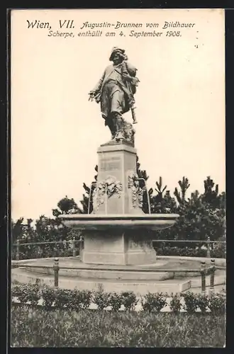 AK Wien, Augustin-Brunnen vom Bildhauer Scherpe