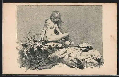 Künstler-AK Fidus: Sag kleines Tier