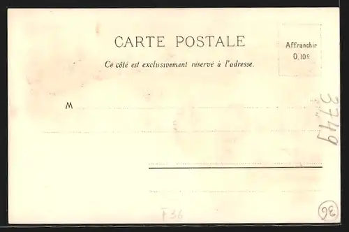 Lithographie Chateauroux, Vue Générale, Chateau Raoul, Vieille Prison, Bras de l`Indre