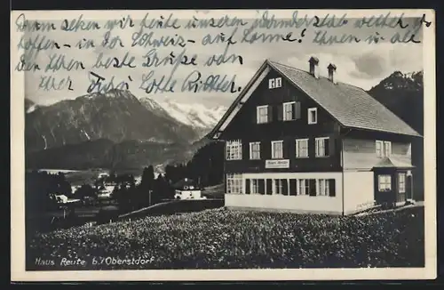 AK Oberstdorf, Hotel Haus Reute