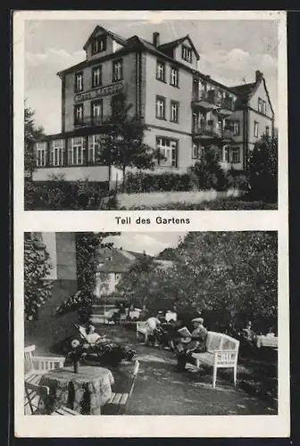 AK Bad Salzschlirf, Haus Maria, Aussen- und Gartenansicht