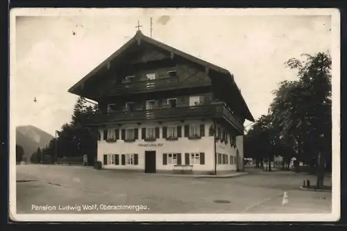 AK Oberammergau, Pension Ludwig Wolf