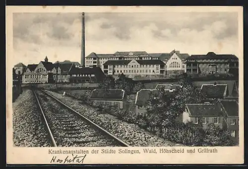 AK Solingen /Wald, Krankenanstalten der Städte Solingen, Wald, Höhscheid und Gräfrath