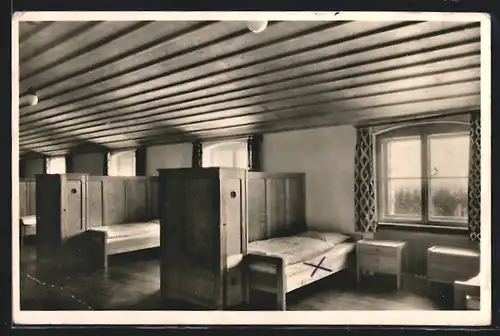 AK Bermsgrün-Schwarzenberg, Gauschule der DAF, grosser Schlafsaal