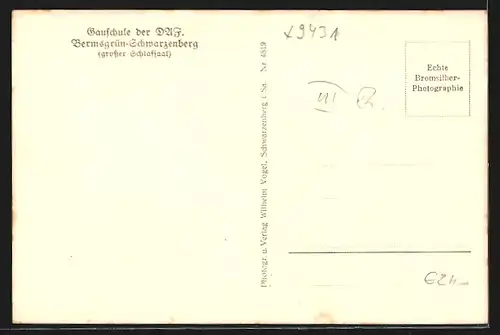 AK Bermsgrün-Schwarzenberg, Gauschule der DAF, grosser Schlafsaal