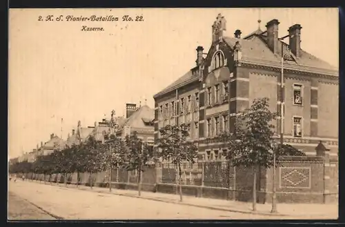 AK Riesa, 2. K.S. Pionier-Bataillon No. 22, Kaserne