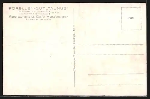 AK Oberursel, Forellen-Gut Taunus, Restaurant und Café Herzberger