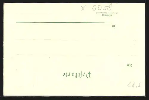 Lithographie Gehlberg, Gasthaus Schmücke, Schneekopfturm, Panorama