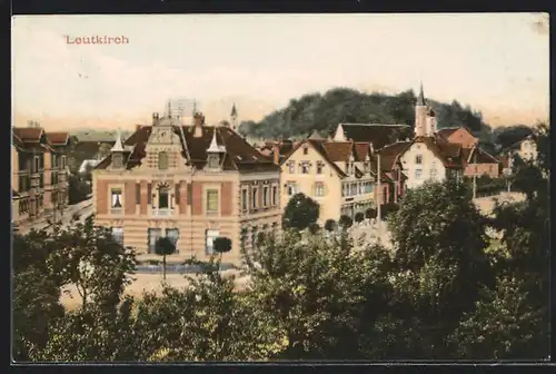 AK Leutkirch, Ortsansicht aus der Vogelschau