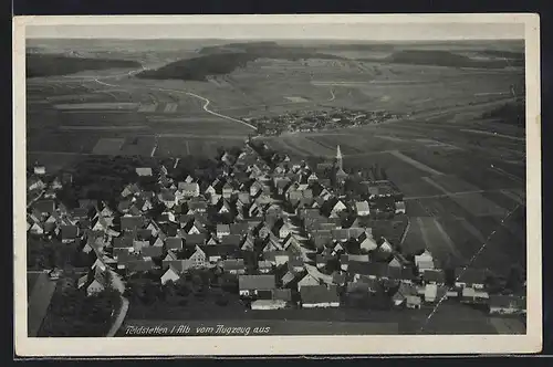 AK Feldstetten /Alb, Fliegeraufnahme des Ortes