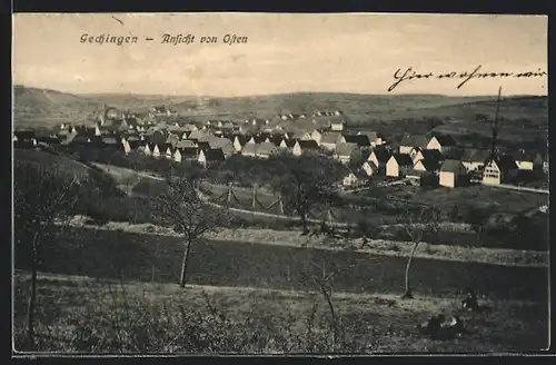 AK Gechingen, Ansicht von Osten