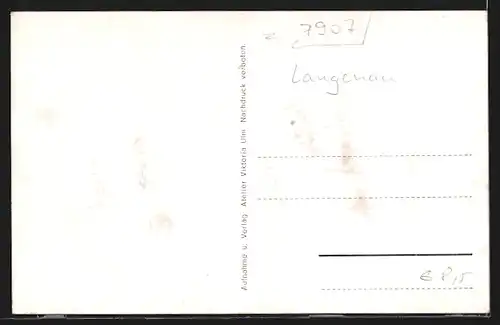 AK Hörvelsingen bie Ulm, Teilansicht mit Kirche