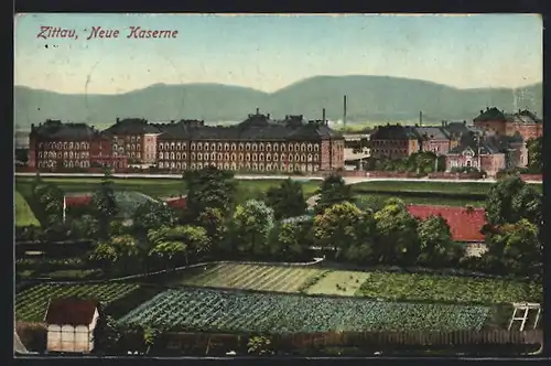 AK Zittau, Blick zur neuen Kaserne