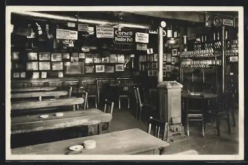 AK Heidelberg, Gasthaus Zum Seppel am Karlsplatz, Innenansicht