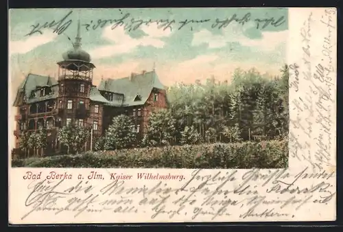 AK Bad Berka a. Ilm, Blick auf Kaiser Wilhelmsburg