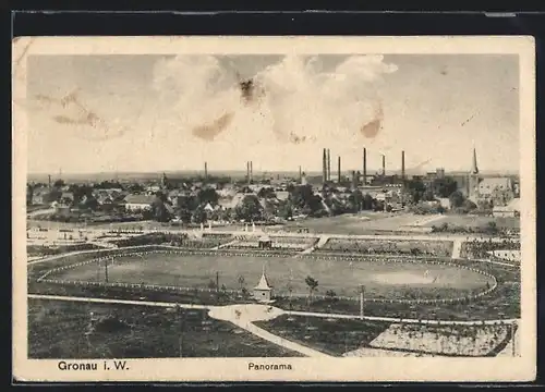 AK Gronau i. W., Panorama bei Tag