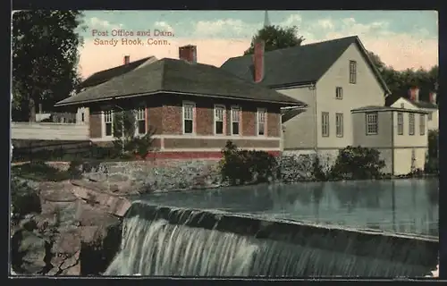 AK Sandy Hook, CT, Post Office and Dam