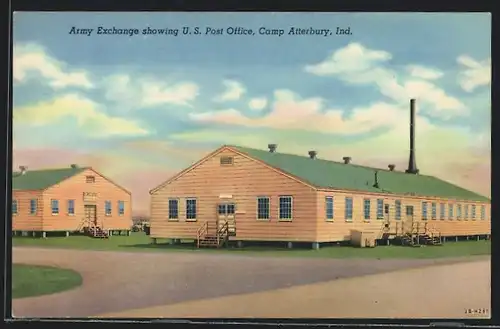 AK Camp Atterbury, IN, Army Exchange showing United States Post Office