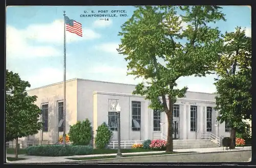 AK Crawfordsville, IN, United States Post Office, Star Spangled Banner