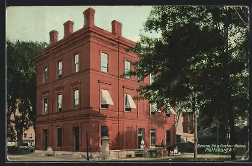 AK Plattsburg, NY, General Post Office and Custom House