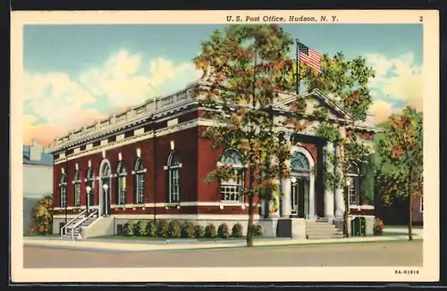 AK Hudson, NY, U. S. Post Office