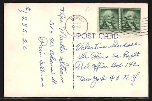 AK Paris, IL, U. S. Post Office