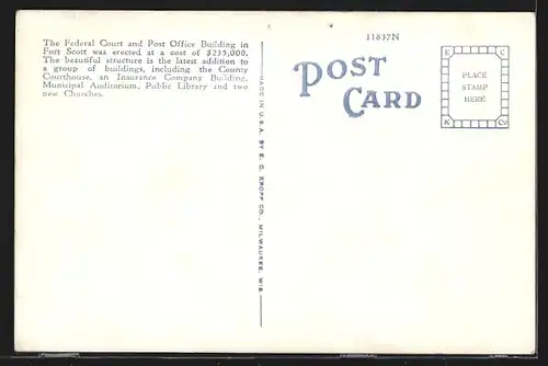 AK Fort Scott, KS, Post Office and Federal Building