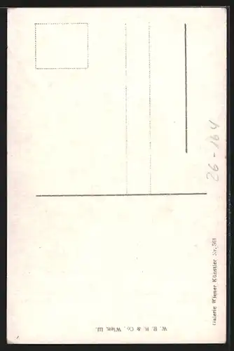 Künstler-AK Josef Straka: Sommertag, Ortspartie mit junger Frau bei den Bäumchen