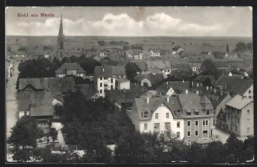 AK Kehl am Rhein, Ortsansicht bei Tag